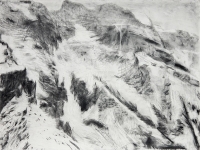 Jungfraujoch IV, graphite on paper, 22 1/2 x 30", 2011