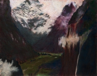 Staubbachfall IV, pastel, 22 1/2 x 30", 2010