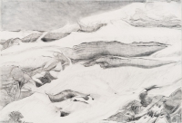 Jungfraujoch IX, graphite on paper, 30 x 44 1/2", 2013