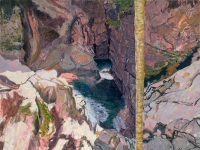Bash Bish Falls Remembered II, oil on linen, 30 x 40”, 2018