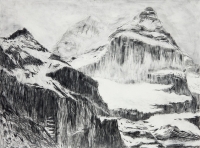 Jungfraujoch V, graphite on paper, 22 1/2 x 30", 2011