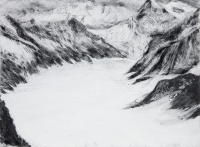 Jungfraujoch III, graphite on paper, 22 1/2 x 30", 2011