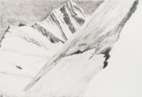 Jungfraujoch XII, graphite on paper, 30 x 44 1/2", 2013