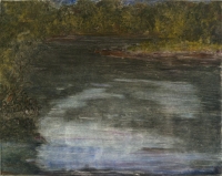 Cannon River Night II, monotype, 10 1/4 x 12 7/8", 2003