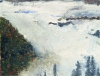 Rising Mist, Red Lady Basin, monotype, 9 x 12", 1998