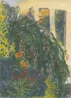 Untermyer Gardens I, gouache, 14 1/8 x 10 1/4", 2014