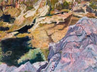 Bash Bish Falls Remembered III, oil on linen, 30 x 40”, 2018