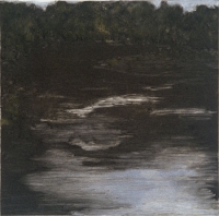 Cannon River Night I, monotype, 7 3/4 x 7 3/4", 2003