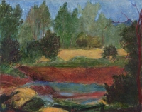 Ellis Hollow, oil on panel, 11 x 14", 2000