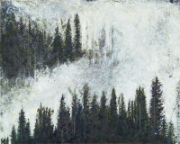 Above Red Lady Basin III, oil on panel, 16 x 20", 1999