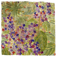 Heather Garden VIII, watercolor, 8 1/2 x 8 1/2", 2017